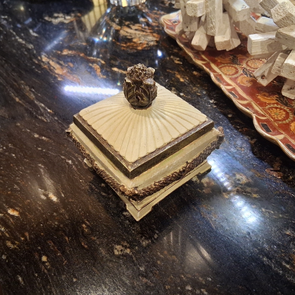 Trinket Box  with Gold and Bronze accents